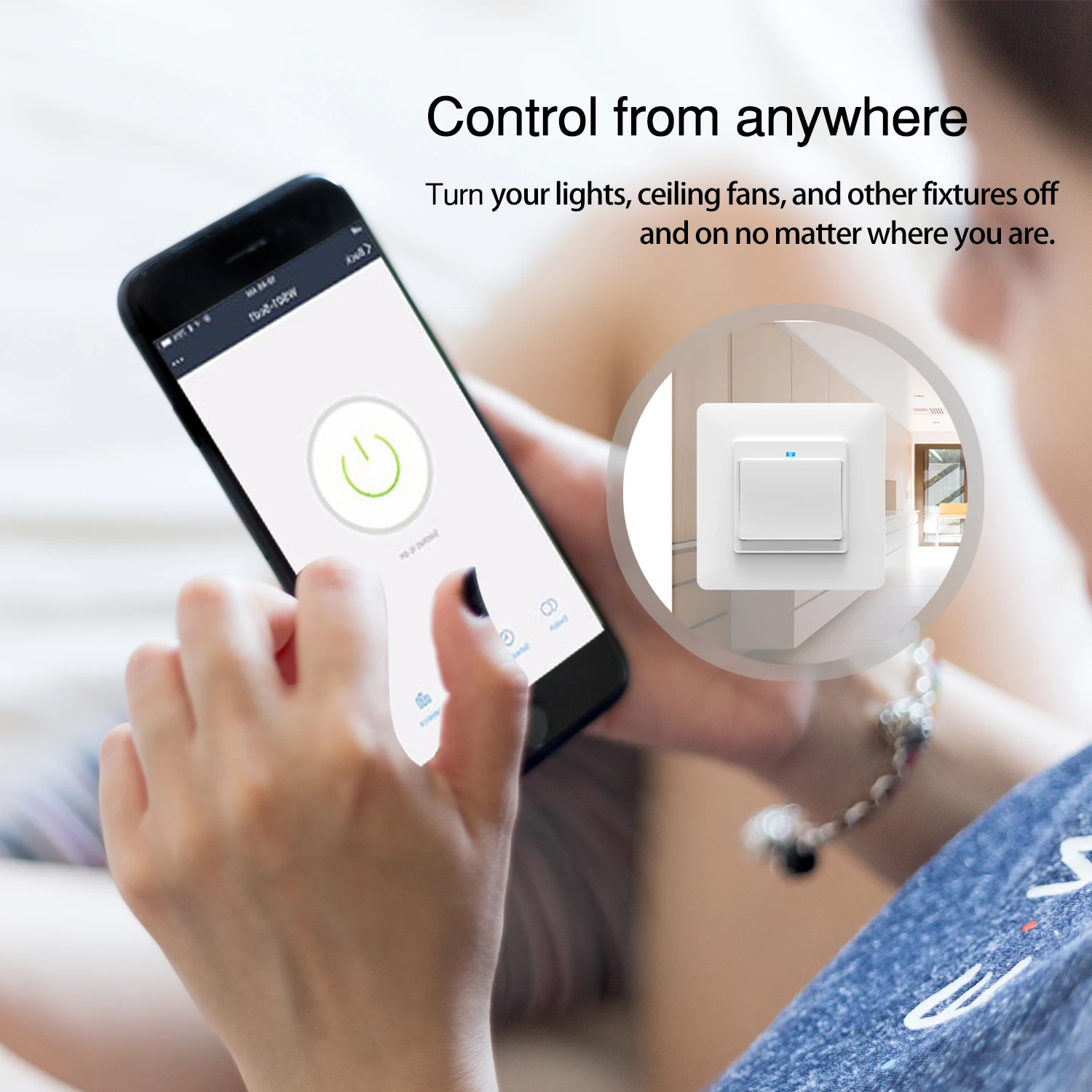 WiFi Smart Šviesos kištukinis Lizdas, Jungiklis Nuimamas Horizontalus Smart Gyvenimo Tuya Belaidžio Nuotolinio Valdymo Dirbti su Alexa 