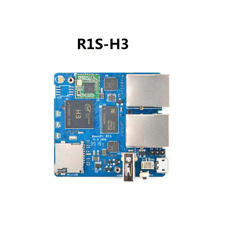Draugiškas NanoPi R1S nešiojamų mažas maršruto, visų Chi H3/H5 dual Gigabit Ethernet 512M atminties OpenWRT
