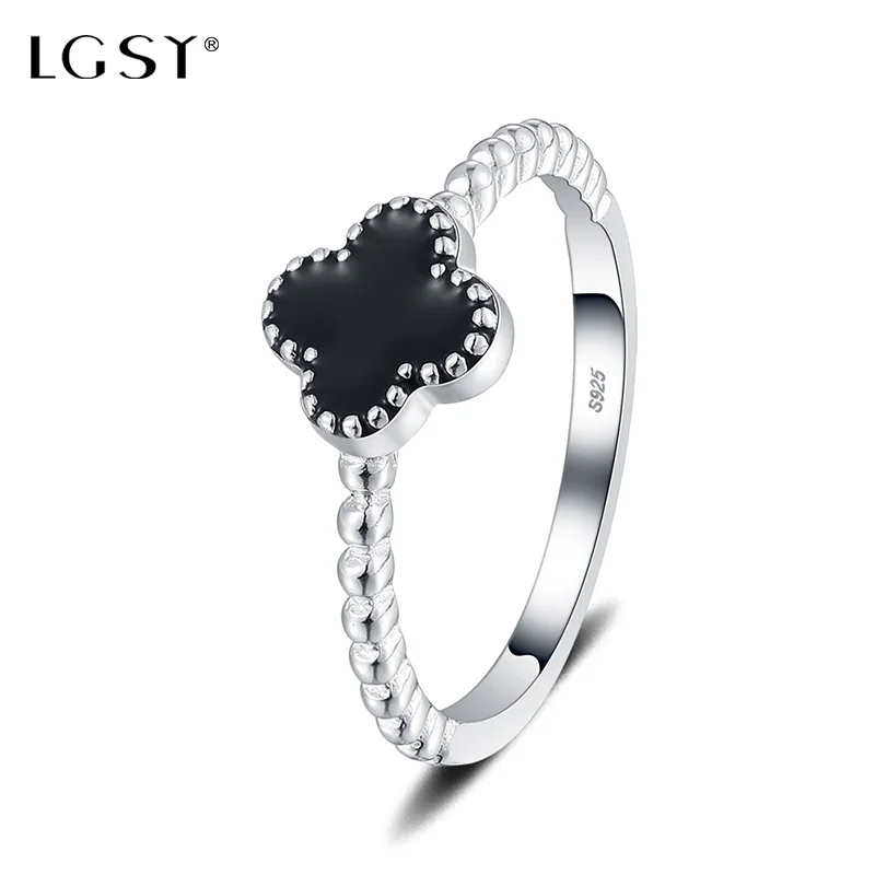 LGSY DR1161 925 Sterlingas Sidabro Žiedai, Papuošalų, Kristalų Žiedo Fine Jewelry Romantiška Vestuvinis Žiedas bižuterijos Punk Apvalus Žiedas