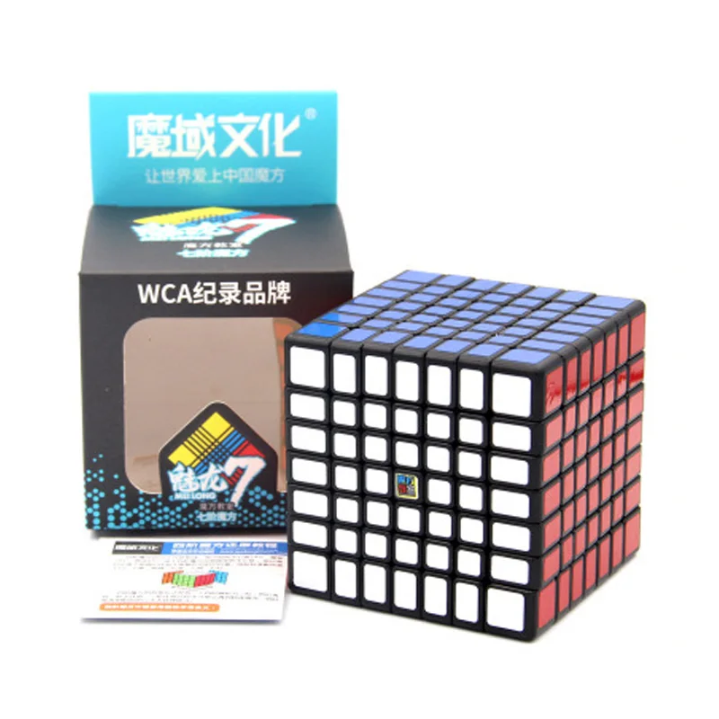 MOYU 66mm Meilong 7x7x7 Magic Cube 3 Spalvų Dėlionė Profesinės Greitis Kubo Magico Švietimo Žaislas Vaikams Kubeliai
