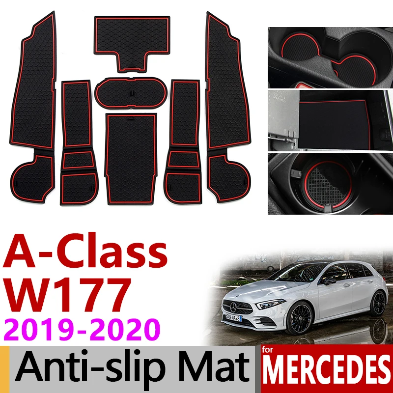 Neslystantis Kilimėlis Telefono Vartų Angą Kilimėliai Mercedes Benz A-Klasės W177 2019 2020 Priedai Lipdukai Klasės A220 A250 A45 AMG