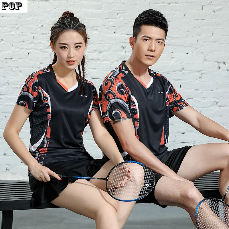 2019 Naujas Badmintono marškinėliai Vyrams / Moterims , stalo teniso marškinėliai , sportas t-shirt Teniso dėvi marškinėlius , badmintono drabužiai