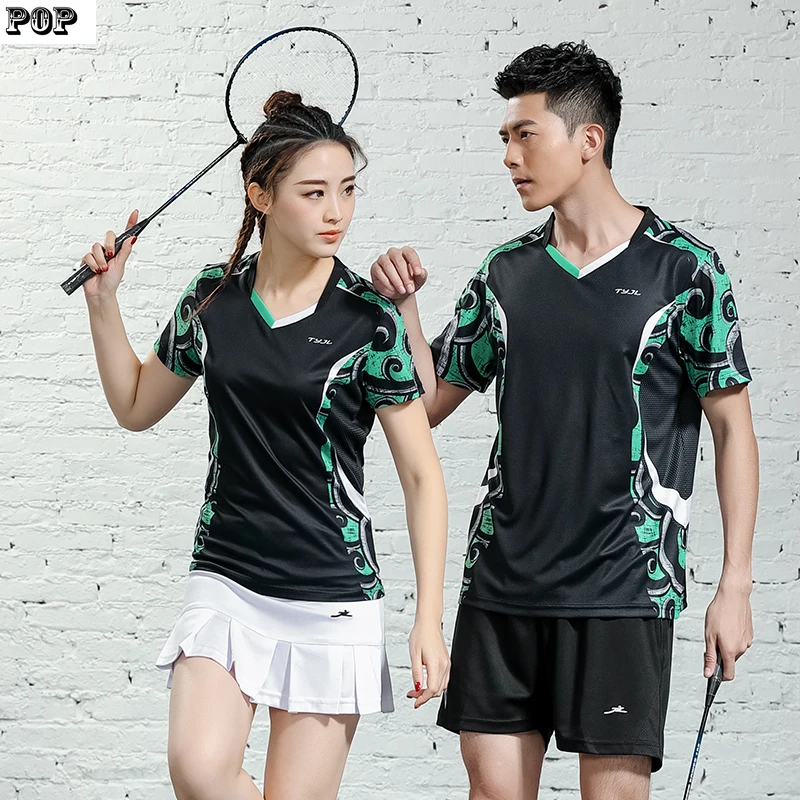 2019 Naujas Badmintono marškinėliai Vyrams / Moterims , stalo teniso marškinėliai , sportas t-shirt Teniso dėvi marškinėlius , badmintono drabužiai