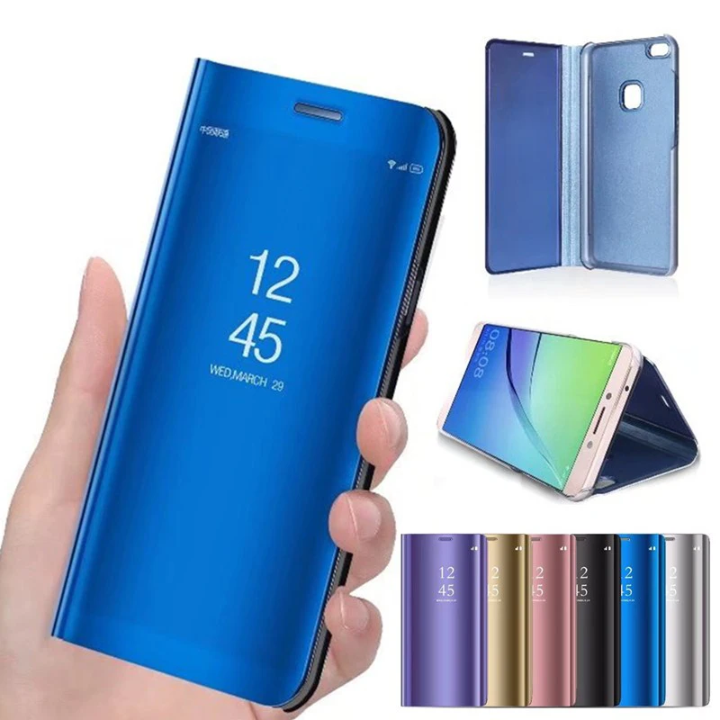 Smart Veidrodėliai Odinis Flip Case for Samsung Galaxy A3 2017 A320 Apkalos Telefono Galinį Dangtelį SamsungA3 A32017 atsparus smūgiams Šarvai Coque