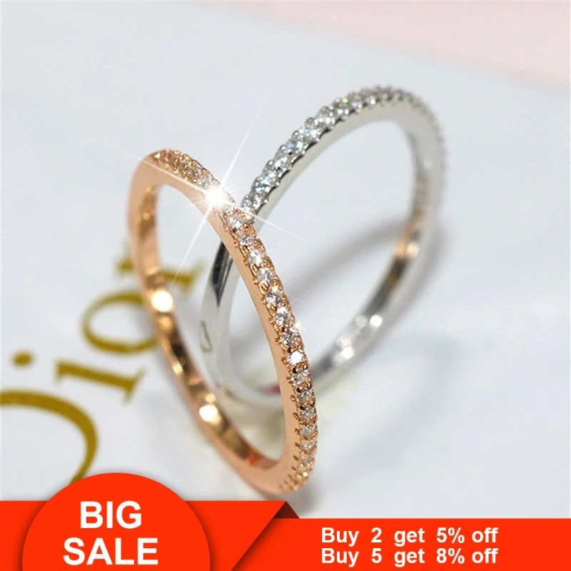 Vecalon Romantiška Juvelyrikos Mėgėjams 925 Sterlingas Sidabro žiedas 5A Cirkonis Cz Žada Dalyvavimas vestuvių Juostoje žiedai moterims bijoux