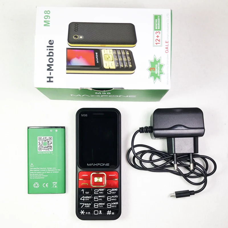 2,4 Colių mobiliųjų telefonų, Dual SIM Kortele 2G GSM Vyresnio amžiaus Mobiliųjų Telefonų Ilgai veikiant Budėjimo režimu, Vyresnysis Telefono FM MP3 Bluetooth rusų kalba