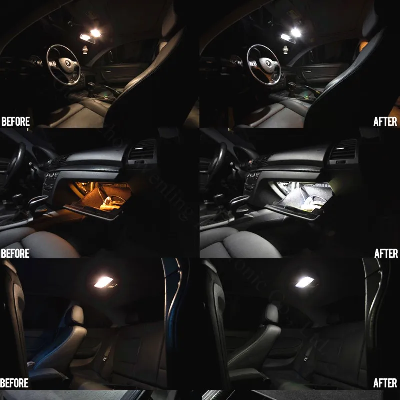 WLJH 2x 31mm Led DE3175 Šviesos Interjero Dome Žemėlapis Orinės Lempos Lemputė Honda Accord Civic CR-Z CR-V 