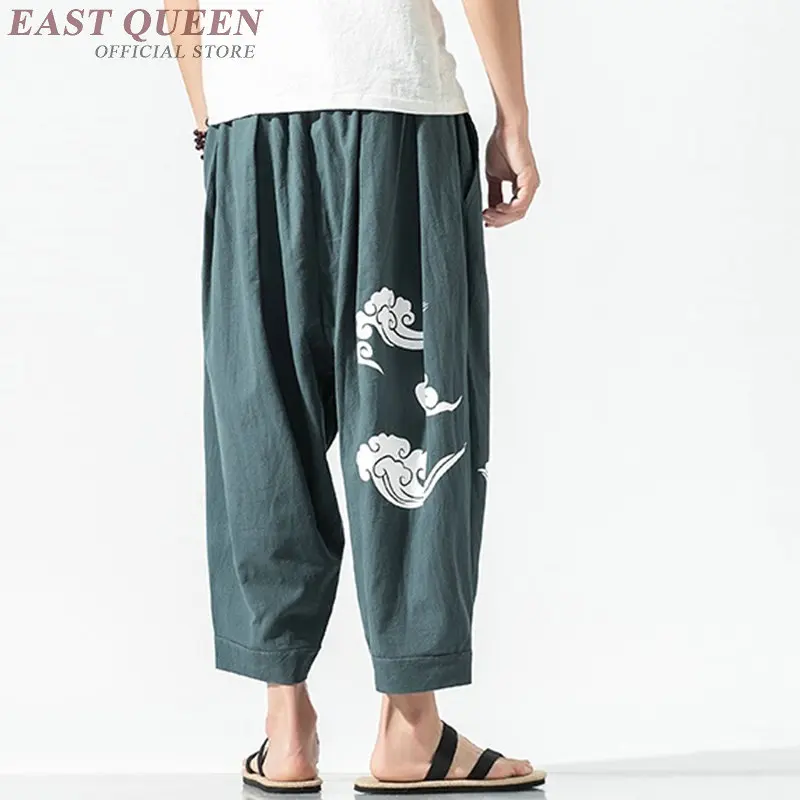 Tradicinės Kinų Kelnės Streetwear Medvilnės Skalbiniai Haremas Mens Kanapių Drabužių Japonų Kimono Kelnės Kelnės Kimono Kelnės KK2866