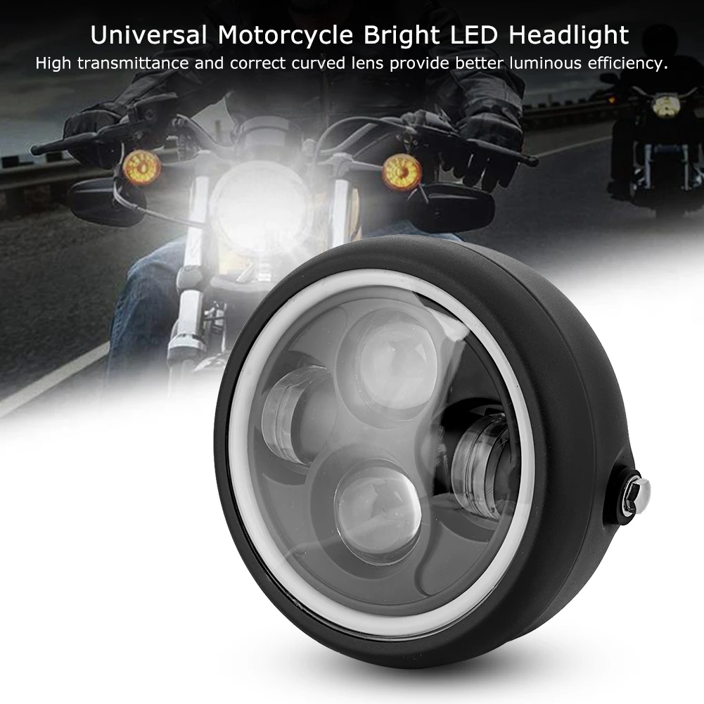 Retro Stiliaus, Universalus Motociklas Ryškus LED Žibintų Motociklą aplink Priekinė Lempa, Tinka Daugumai Motociklų