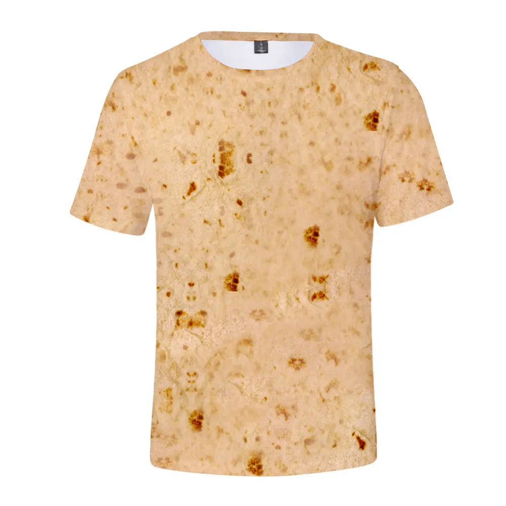 Skaitmeninė Spauda trumpomis Rankovėmis T-shirt Vyrams ir Moterims 2020 Metų Vasaros Atsitiktinis Vaiko marškinėliai Topai Naujas Mados Meksikos Burrito 3D Aikooki