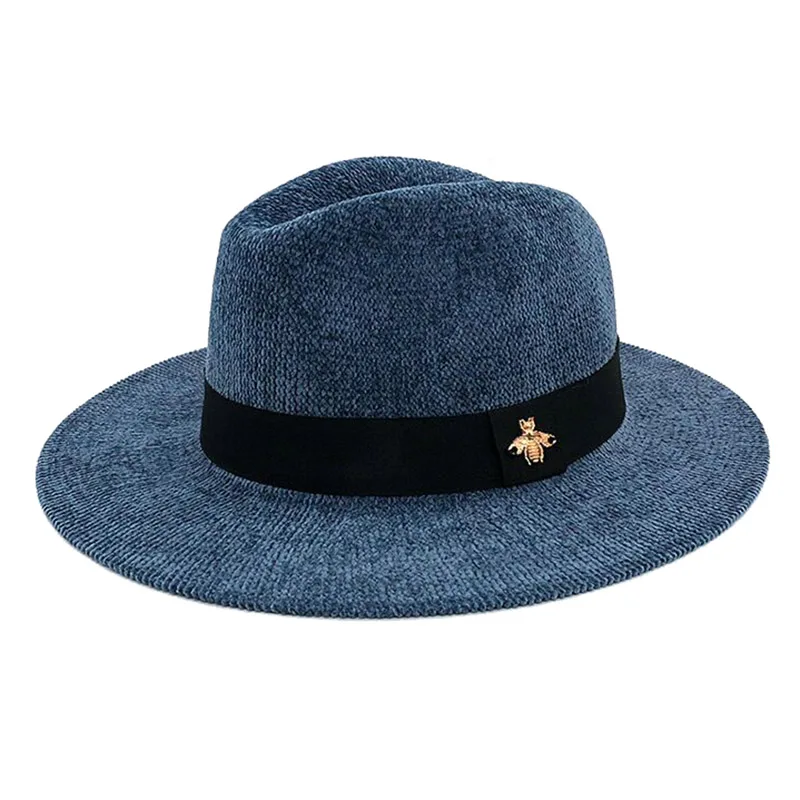 MAERSHEI Ponios Juodos vilnos feodra skrybėlę žiemos moterų vilnos Džiazo fedoras skrybėlę moterims megztiniai didelis kraštų kaubojus panama fedoras