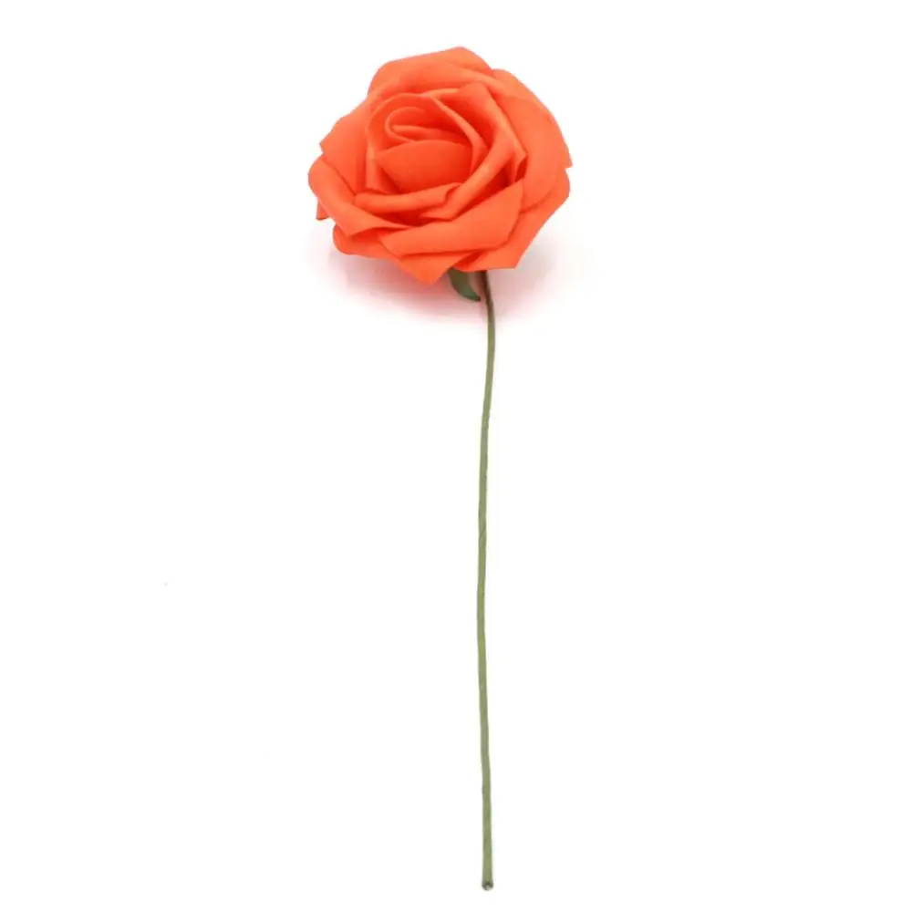 Sudegė Oranžinės Gėlės Netikrą Rožės Didmeninės Vestuvių Stalo Dekoracija Namų Išdėstymas 100 Stiebų LNRS013
