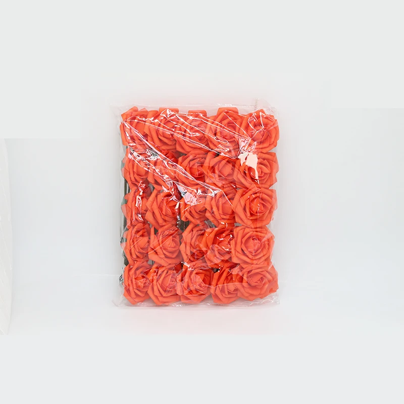 Sudegė Oranžinės Gėlės Netikrą Rožės Didmeninės Vestuvių Stalo Dekoracija Namų Išdėstymas 100 Stiebų LNRS013