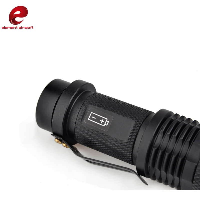 Elementas Airsoft Mini Teleskopinis Zoom Žibintuvėlis Softair LED Taktinis Ginklas Žibintai Medžioklės Lempos Šautuvas oriniams Šviesos EX421