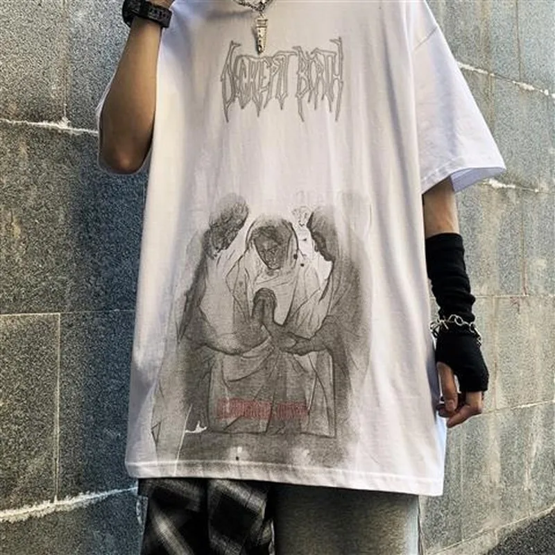 NiceMix harajuku bf stiliaus trumpomis rankovėmis drabužius moterims, hip-hop spausdinimo viršūnės t-shirt vasaros tees o-kaklo pora plius dydžio marškinėlius