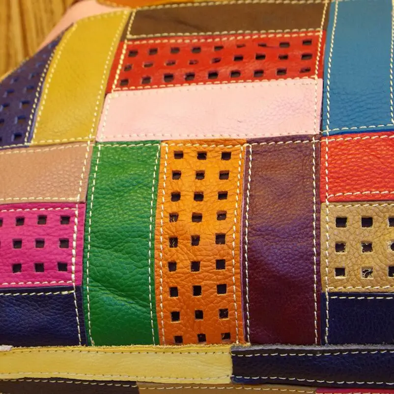 Stiliaus Naujas Derlius Handbagss Moterų Krepšys Kratinys Spalvingas Tuščiavidures Didelės Piniginės AWM100