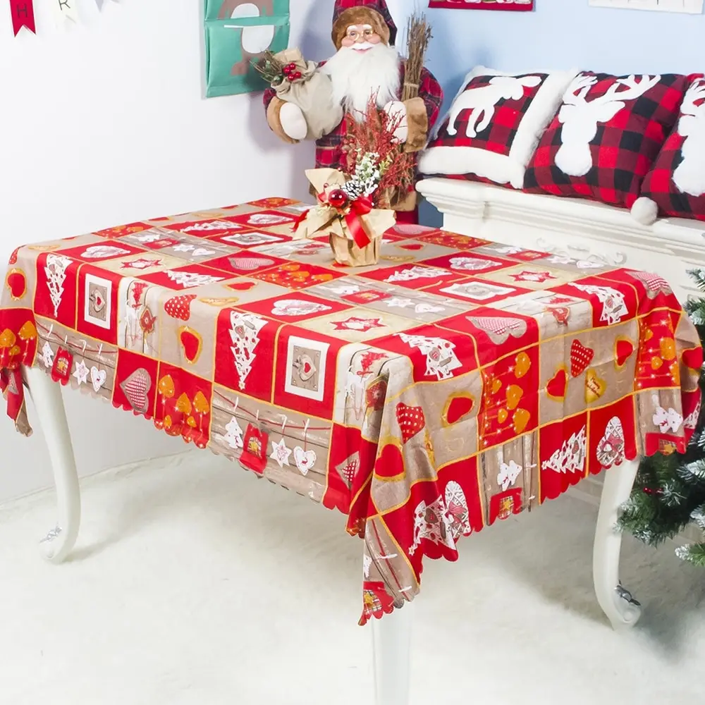 Kalėdų Teminius staltiesių Stačiakampio Spausdinimo Staltiesė apsauga nuo dulkių 3D Stalo Dangtis Vakarienė Staltiesė Namuose Kalėdos Šaliai Dekoro
