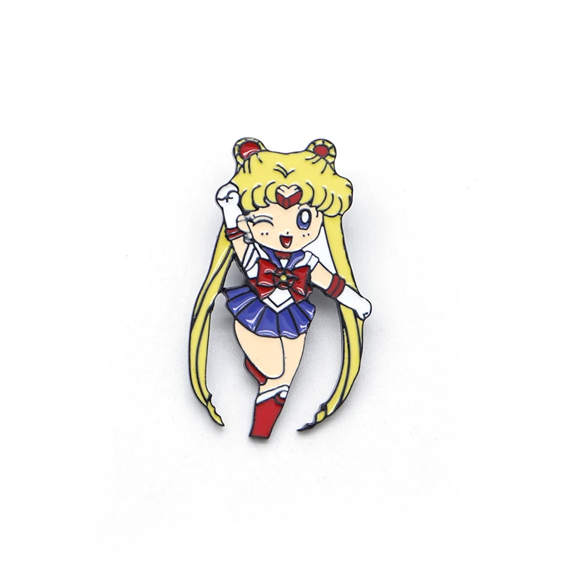 30pcs/daug Animacinių filmų Anime Sagė Sailor Moon Kolektorius Emalio Pin Ženklelis Atlapas Pin Kuprinė Apdailos Pop Kultūros Skrybėlę Smeigtukai A122