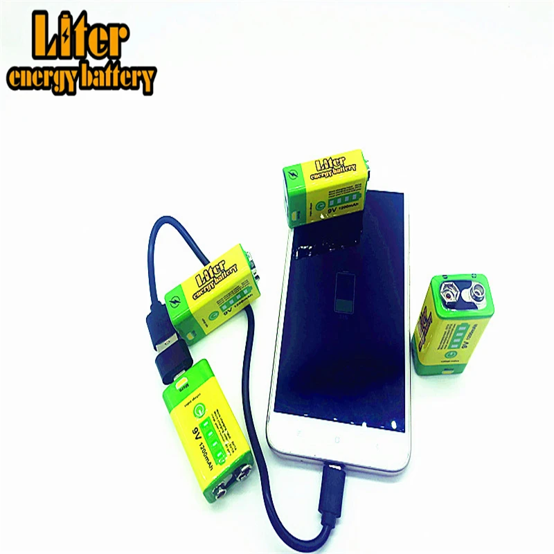USB 9V Baterija 1200mAh Li-polimero Įkraunamų ličio baterija Nuotolinio Valdymo Žaislas Banko galia