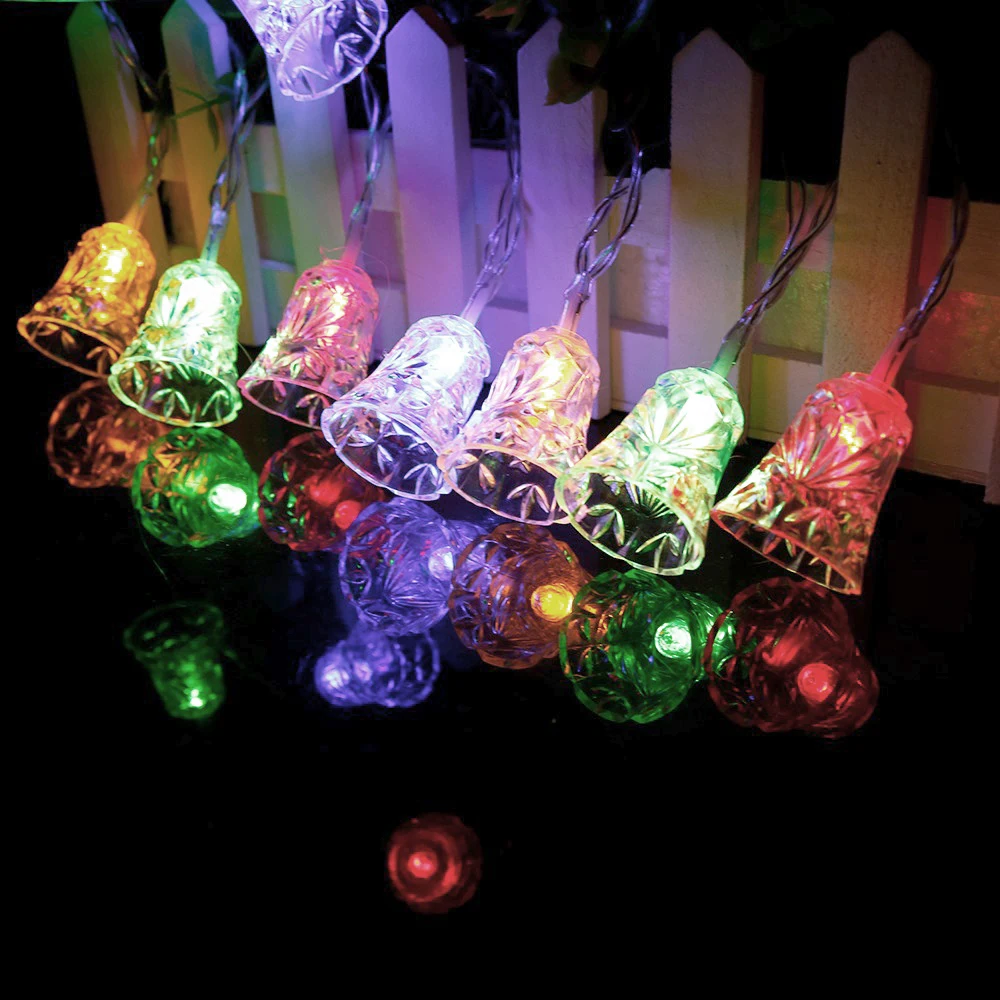 1m 2m LED Dekoratyvinis Styginių Šviesos Varpo Formos Girliandą Kalėdų Žiburiai, Lauko Vestuves Atostogų Apdailos HQ
