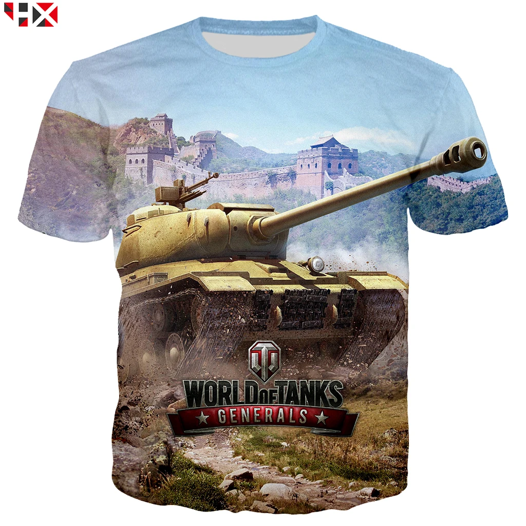 Vasaros 3D Spausdinimo Žaidimas World of Tanks Vyrai Moterys T Atsitiktinis Marškinėliai trumpomis Rankovėmis Vyrams Marškinėliai Streetwear Stiliaus Viršūnes Puloveris A864