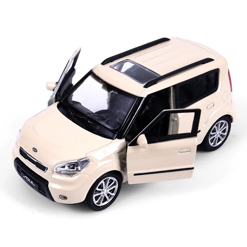 Išlietas 1:36 Automobilių Modelių Lydinio Transporto priemonių Traukti Atgal Žaislai Vaikams gld52 KIA Soul Kišenėje Automobilio langą