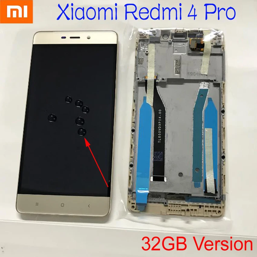 Originalus xiaomi LCD Ekranas Touch Panel Ekrano skaitmeninis keitiklis Surinkimo Jutiklis su Rėmu Xiaomi Redmi 4 PRO 32GB Ministras
