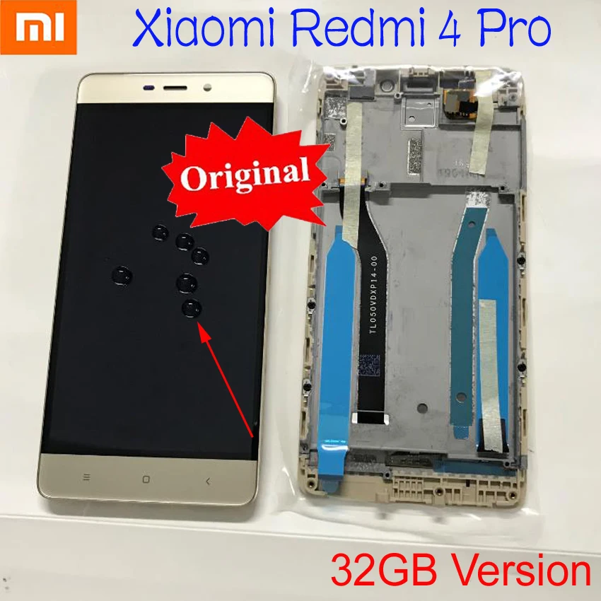 Originalus xiaomi LCD Ekranas Touch Panel Ekrano skaitmeninis keitiklis Surinkimo Jutiklis su Rėmu Xiaomi Redmi 4 PRO 32GB Ministras