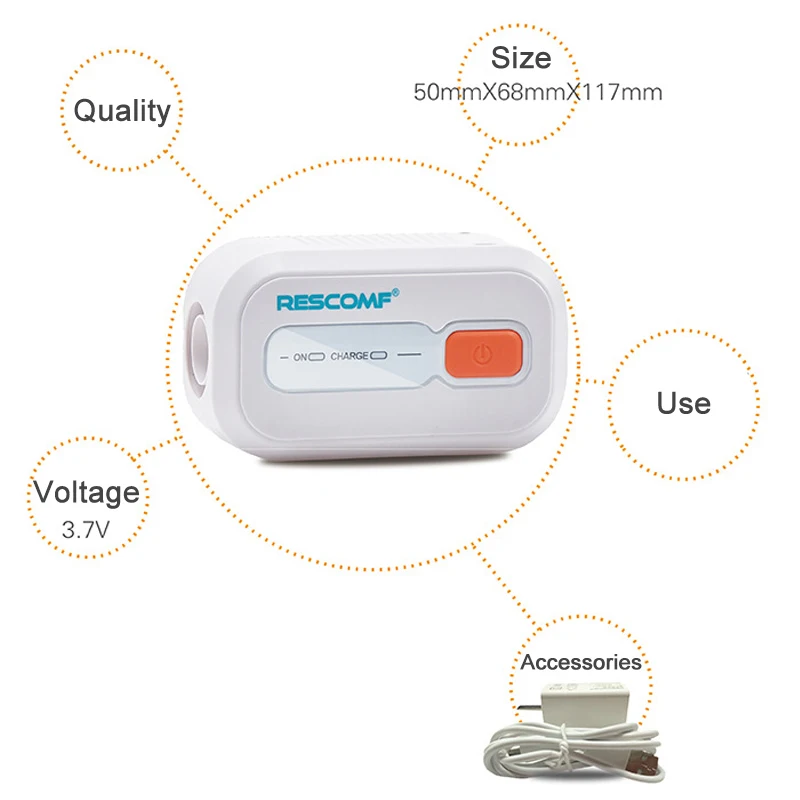 Ventiliatorius Auto CPAP BPAP Švaresnis dezinfekavimo aparatą 2200mAh Miego Apnėja Anti-Knarkimas DSG99