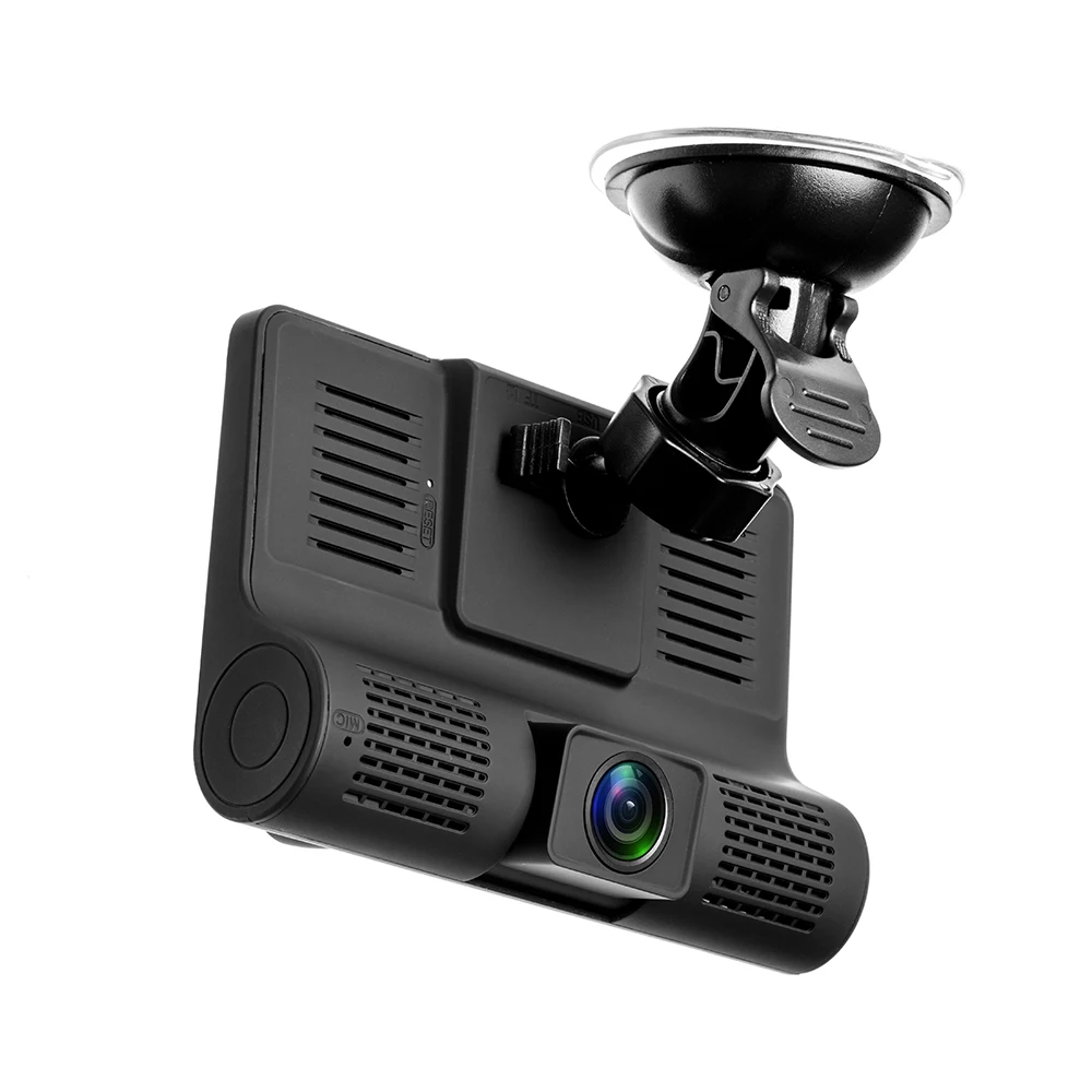 Automobilių DVR 3 Fotoaparatų Objektyvas 4.0 Colių Brūkšnys Kamera, Dual Lens bendradarbiavimą galinio vaizdo Kamera Vaizdo įrašymo Auto Registrator skaitmeniniai vaizdo įrašymo įrenginiai Brūkšnys Cam
