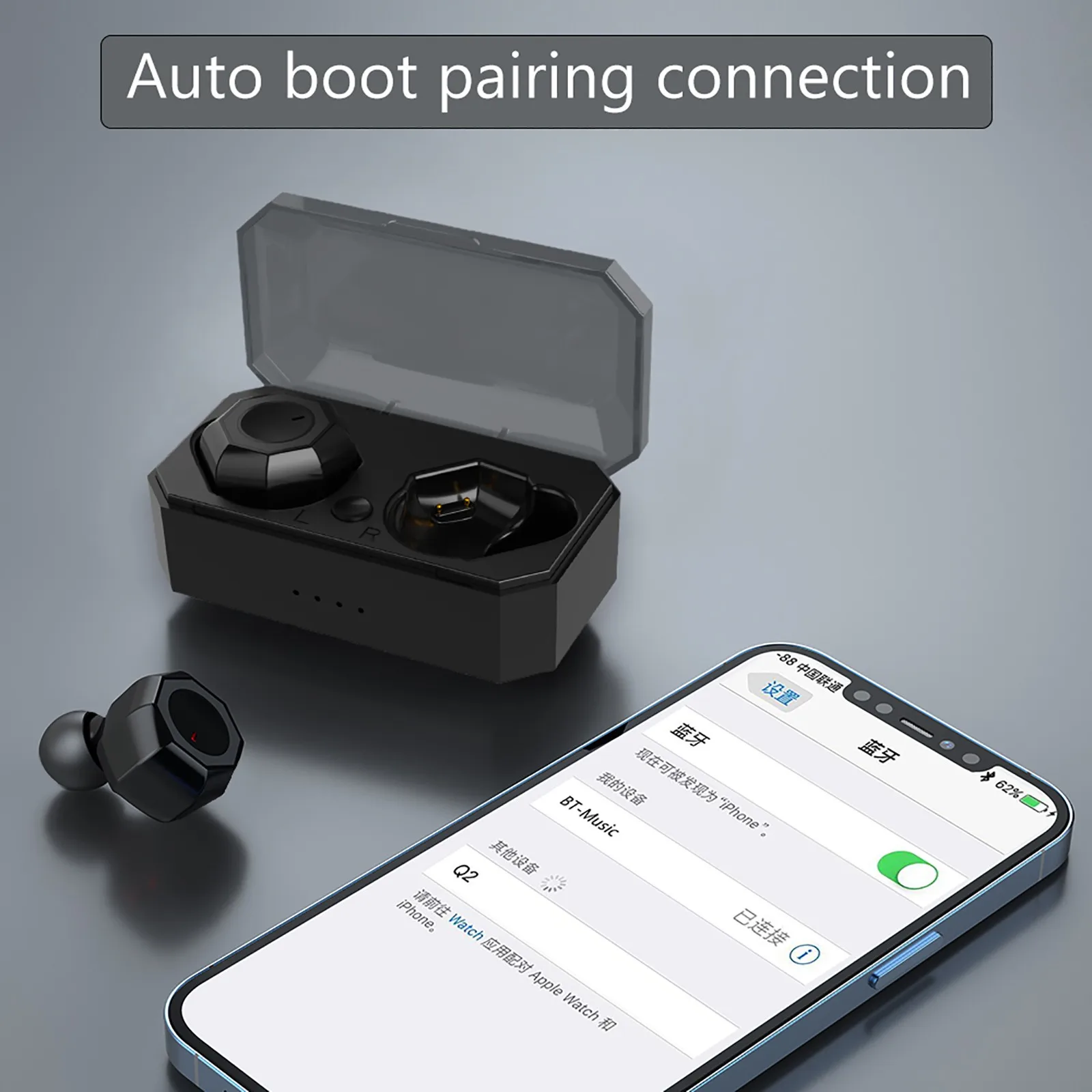 Bluetooth 5.0 Belaidės Ausinės Sporto Vandeniui Tws 