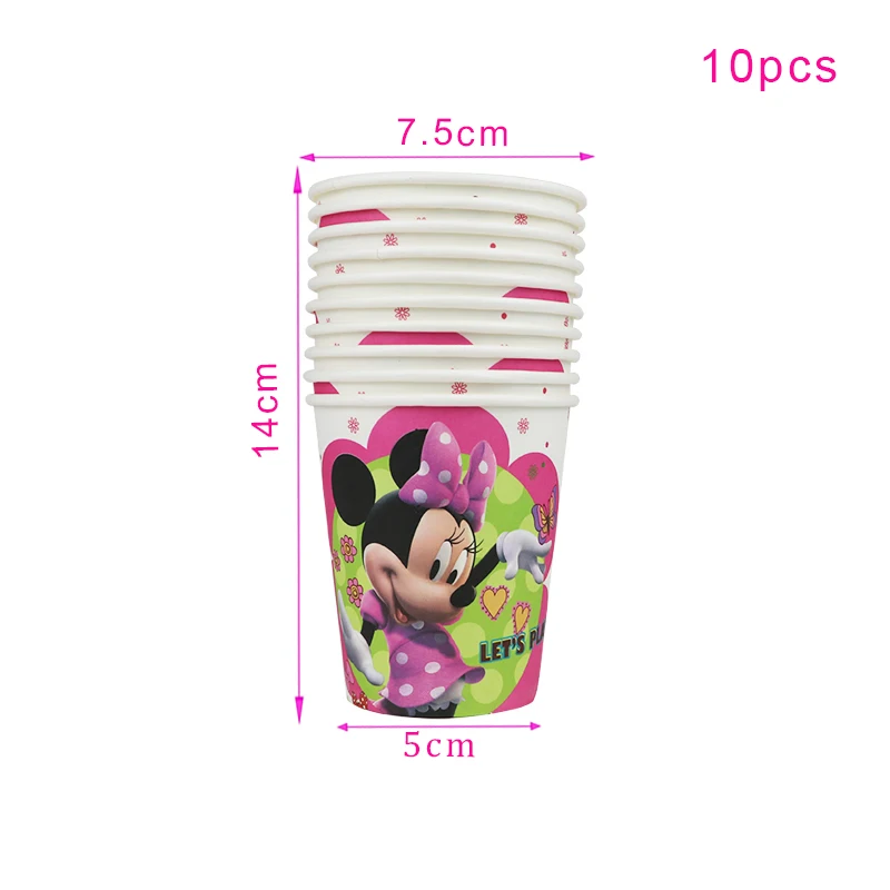 81Pcs Disney Minnie Mouse Temą Vaikas Naudai Gimtadienio Popierius, Vienkartiniai Taurė+Plokštė+Servetėlė+Šiaudai+Staltiesė Apdailos Reikmenys