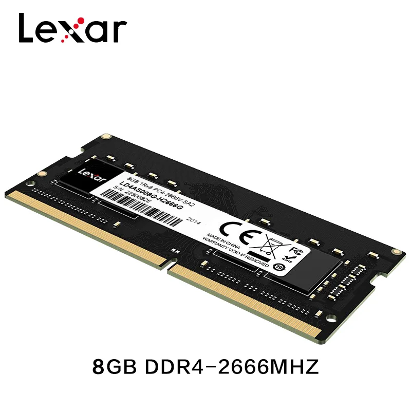 Originalus Lexar DDR4 ram 4GB 8GB 16GB 2666MHz Kompiuterio Ram Laptop 260Pin SO-DIMM Nešiojamojo kompiuterio Atmintis Ram