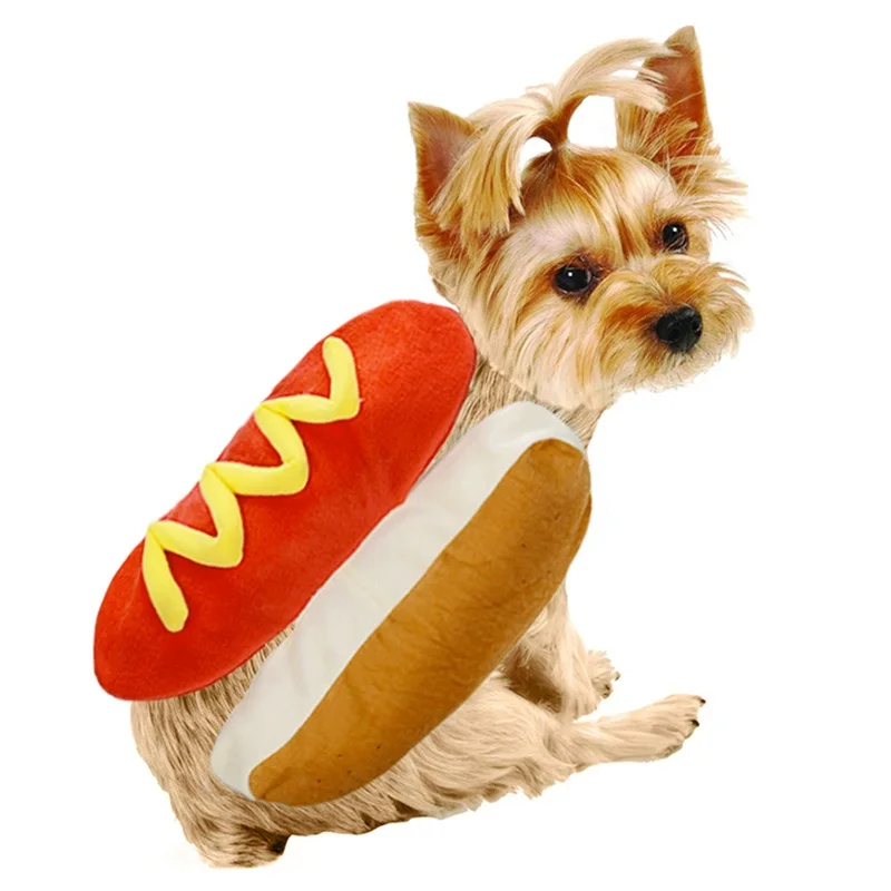 Hot Dog Šunelis Kostiumas Drabužius Mielas Katės Mažylių Apranga, Garstyčių Dėl Smulkaus Ir Vidutinio Šuo, Pritaikytas Drabužiai