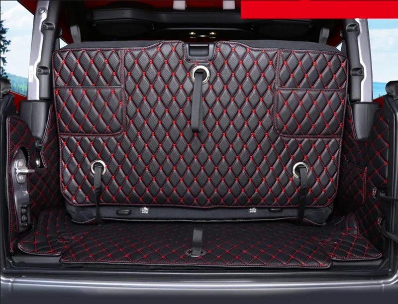 Aukštos kokybės! Pilnas komplektas automobilio bagažo skyriaus kilimėliai Jeep Wrangler JL 2 durų 2021-2018 patvarus linijinių krovinių įkrovos kilimai Wrangler 