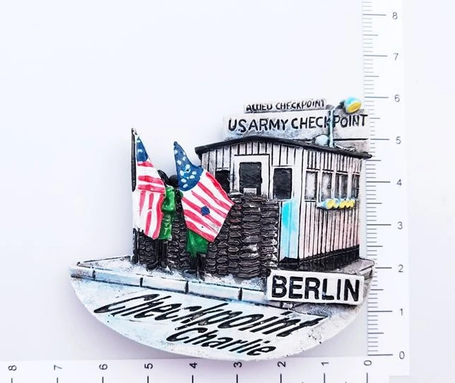 Vokietijos Berlin checkpoint Charlie šaldytuvas lipdukai