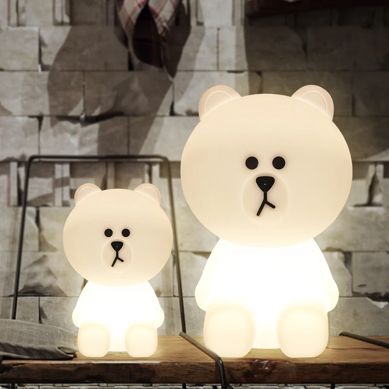 Rudasis Lokys mielas lempos lokys led Vaikų nakties šviesos stalo lempa Kūrybos lamparas lampe šviesos armatūra, skirtas kūdikių, Vaikų kambarys