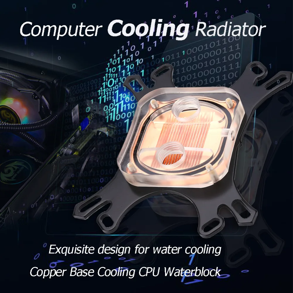 CPU Vandens Bloko Vandens Vario Pagrindo Aušinimo Radiatorius Kompiuterio Aušinimo Radiatorius Intel AMD su Montavimo Varžtai