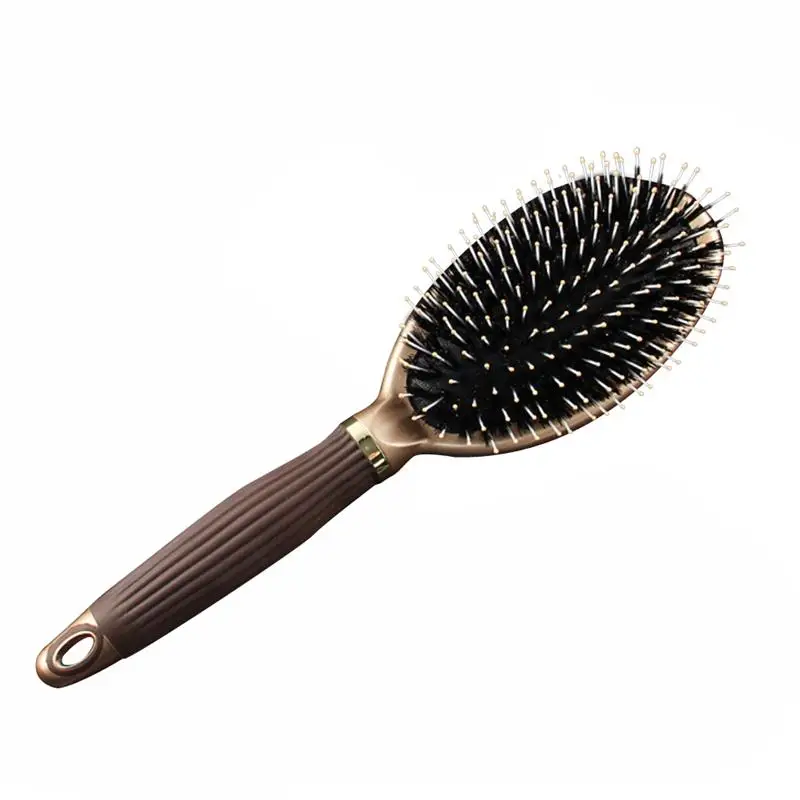 Hairbrush Salonas Plaukų Šukos Stilius Įrankiai Šernas Natūralių Šerių Plaukų Šepetys Plaukams Curl Tiesiai Masažo Šepetys Šukos