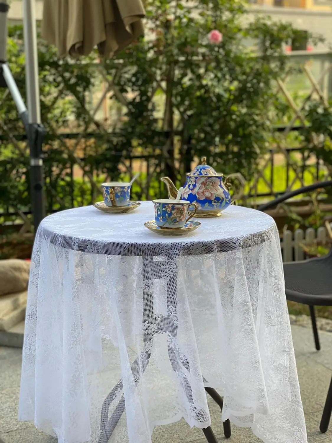Stalo dangtis nėrinių audinio prancūzijos staltiesė placemat stalo užtiesalai baltos spalvos gėlių siuvinėjimas dulkėms, valgomasis, kavos aikštės puošimas