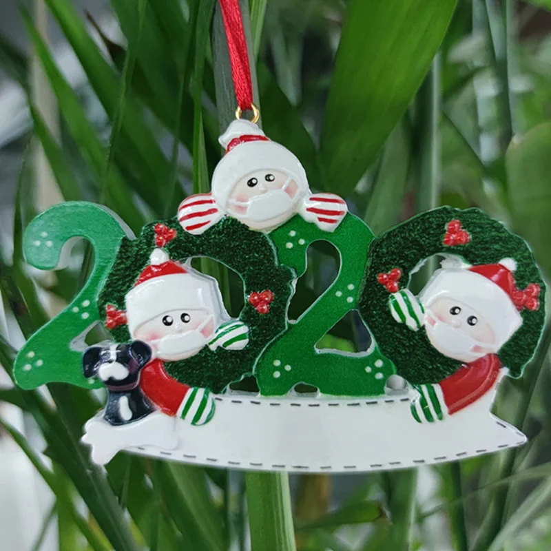 2020 Karantino Kalėdų Šalis Dekoro Dovana Kalėdų Senelis Dėvi Kaukę Asmeninį Kalėdų Medžio Kabo Ornamentu Visos Serijos