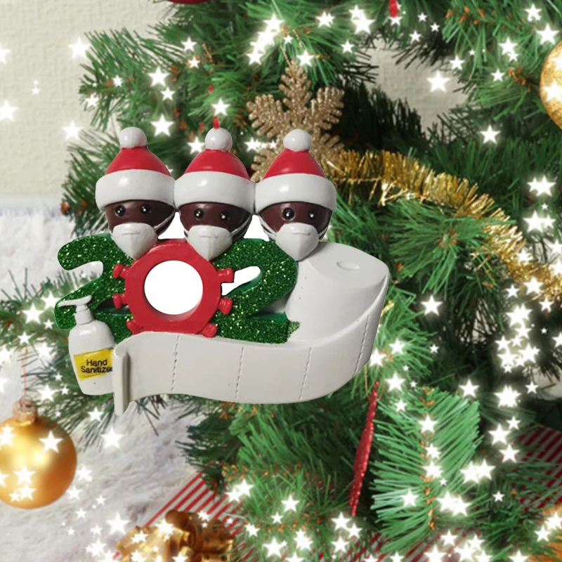 2020 Karantino Kalėdų Šalis Dekoro Dovana Kalėdų Senelis Dėvi Kaukę Asmeninį Kalėdų Medžio Kabo Ornamentu Visos Serijos