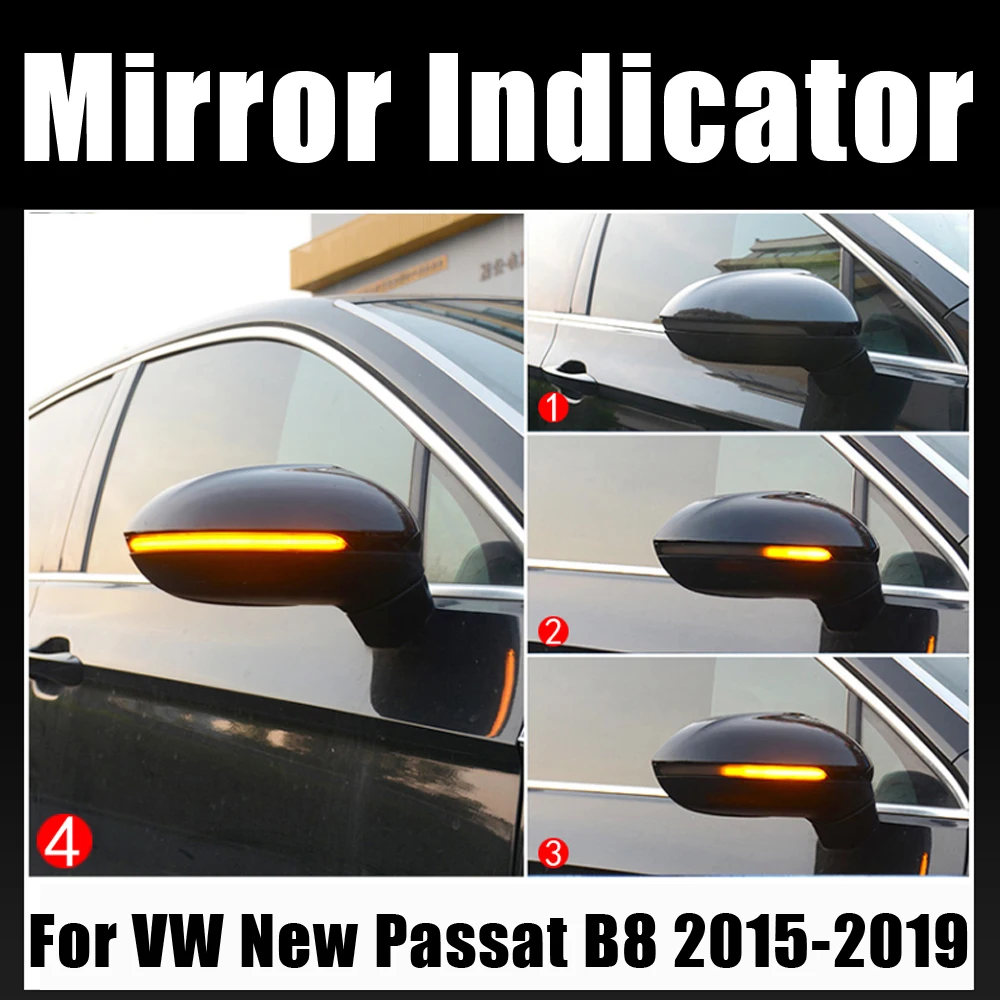 LED Dinaminis Posūkio Signalo Indikatorių Veidrodis Flasher Šviesos Volkswagen VW Passat, B8-2020 M. Už Arteon 2016-2017