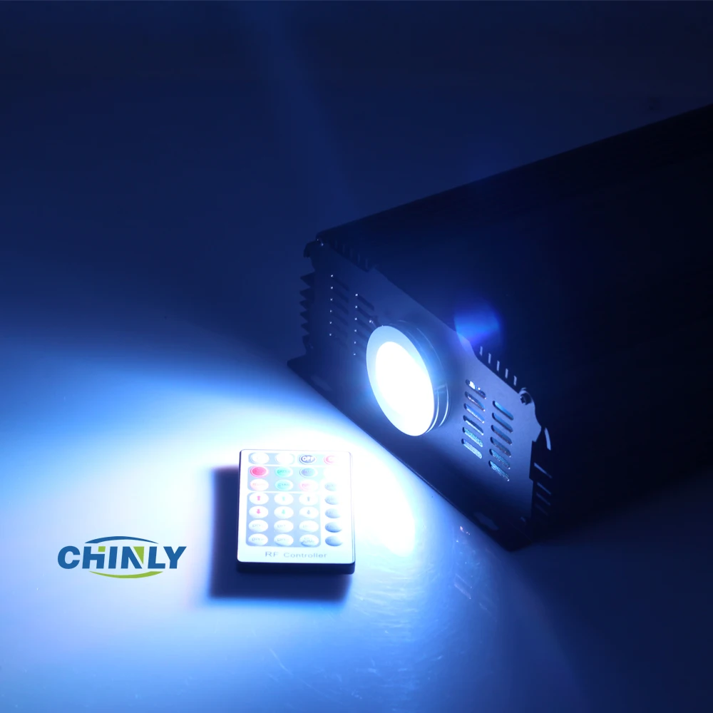 DMX 45W RGB Optinio Pluošto Variklio RF Nuotolinis Valdymas LED Šviesos Šaltinis, Galima Optinio Pluošto Kabelį, Lubų Apšvietimas Vairuotojas