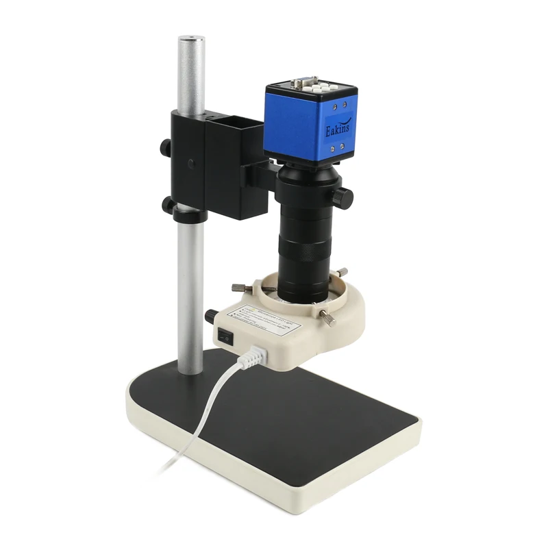2MP HD Skaitmeninis Pramonės Mikroskopo vaizdo Kamera, Skirta Pramonės Lab VGA Video Output+130X C-mount Objektyvas + 56 LED Šviesos Žiedas + Stovas