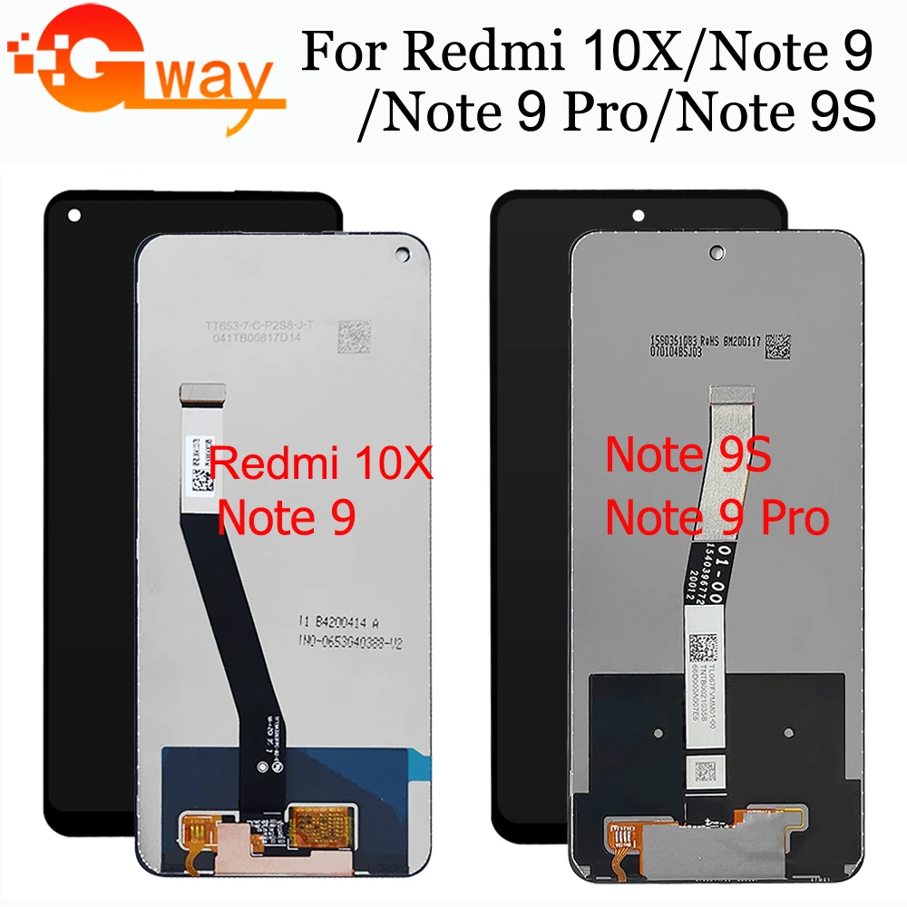 Originalus LCD Xiaomi Redmi 9 Pastaba Pro 10X LCD Ekranas Touch 