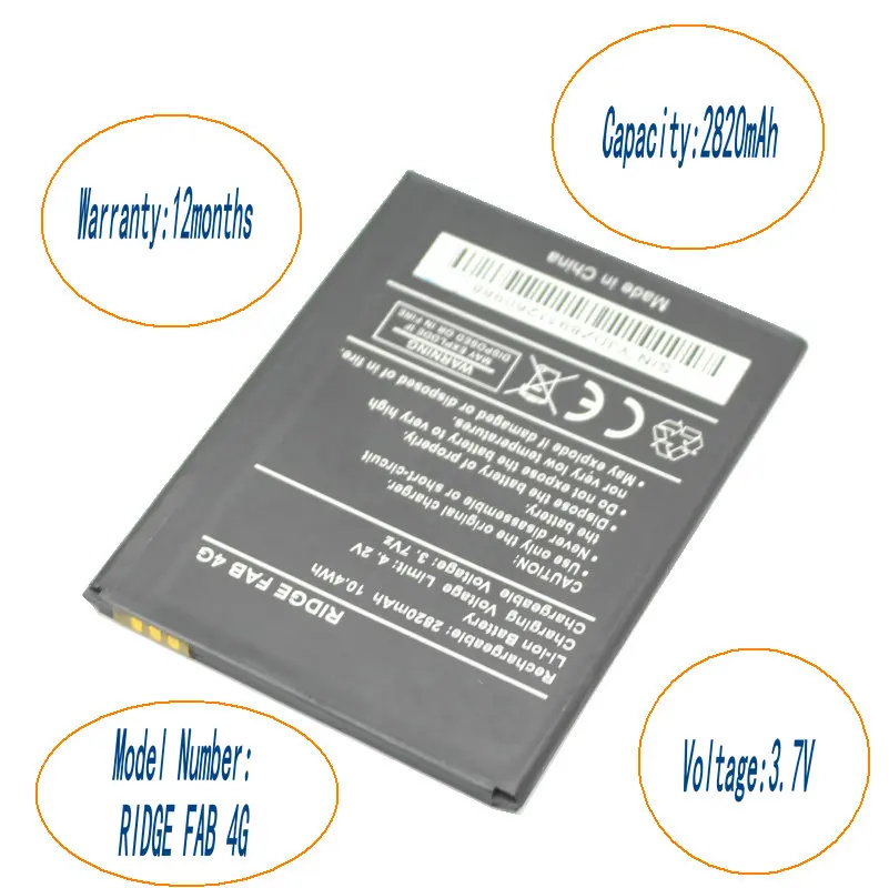 ISkyamS 1x 2820mAh Aukštos Kokybės Pakaitinis Li-ion Baterija Wiko RIDGE FAB 4G Batterie Batterij Bateria