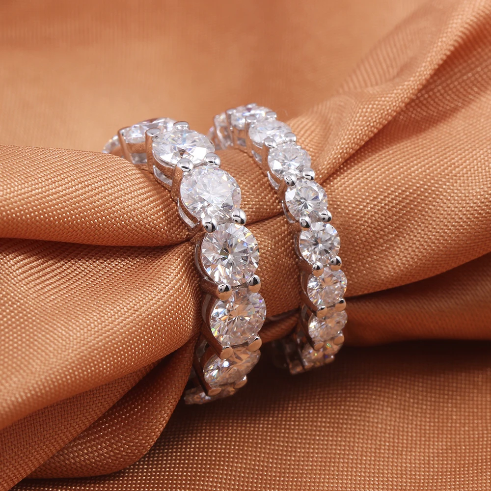 Choucong Amžinybės Pažadas žiedas 6MM/4MM AAAAA Cirkonis Sona Cz 925 Sterlingas sidabro Dalyvavimas Vestuvių Juostoje Žiedai, moterų Nuotakos