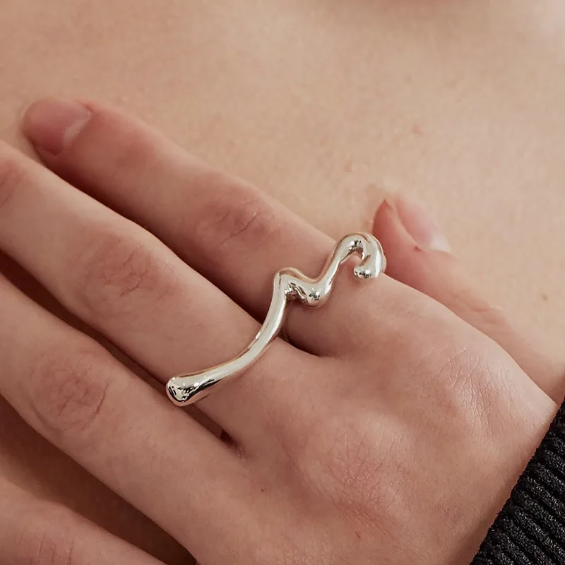 Celi Prancūzų Stiliaus 925 Sterlingas Sidabro Perdėti Žiedas Minimalistinio Modernaus Madinga/Moterų Dizaino Prasme Žiedas Japonija Urmu Didmeninės