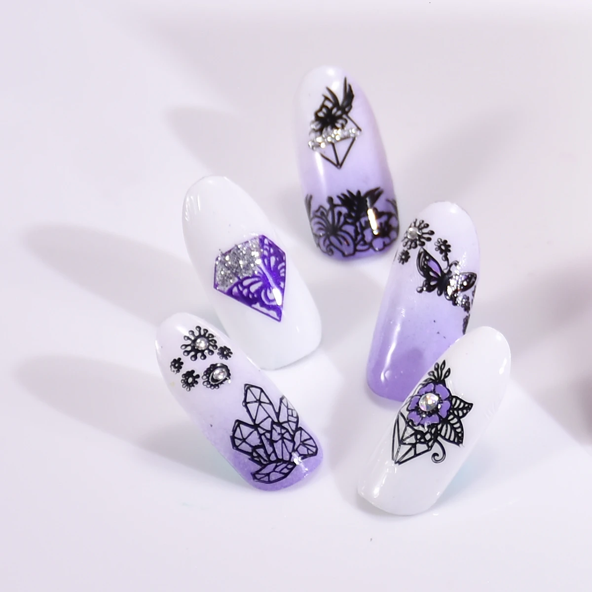 6*12cm Štampavimo Nagų Plokštelės Gėlių Diamond Palieka Bitėms Drugelis 